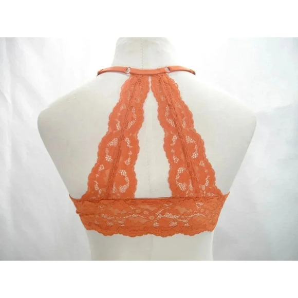 34A Gilligan O'Malley Front Close Everyday Lace Racerback Demi UW Bra Orange NWT - Picture 7 of 8